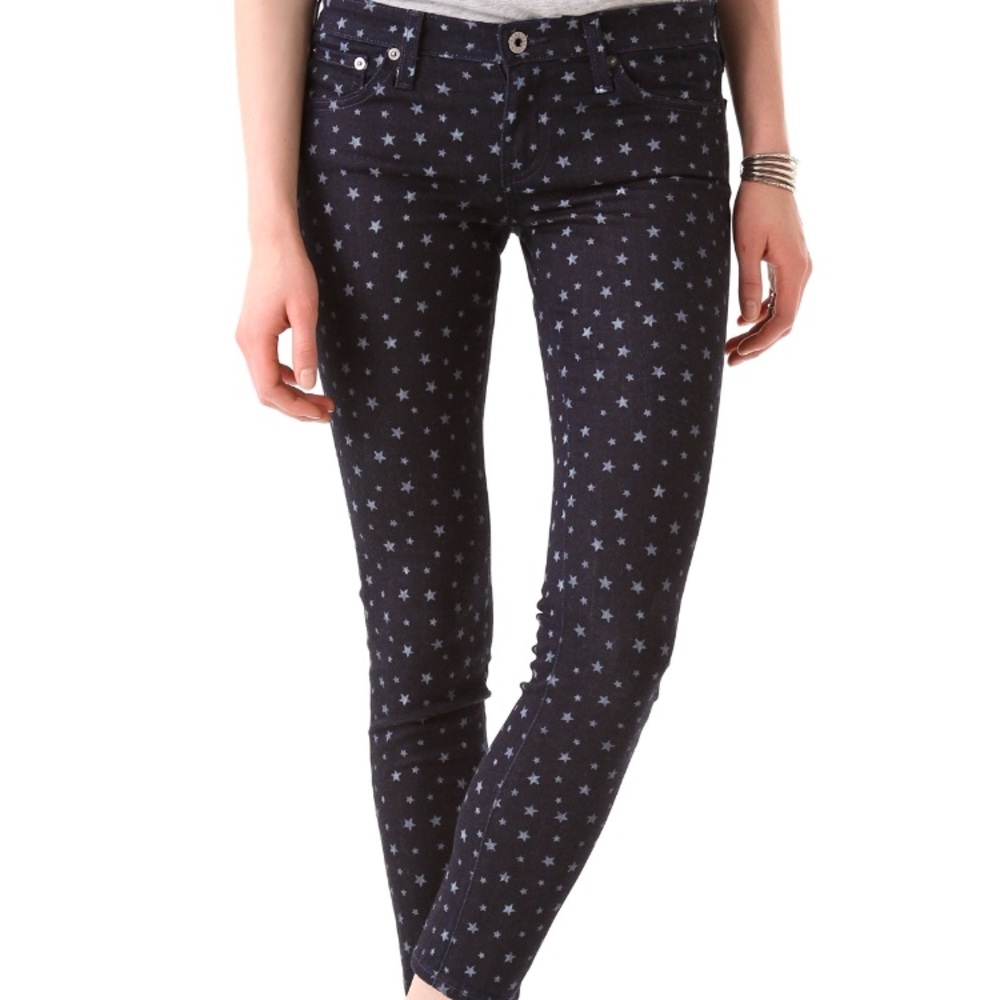 AG jeans, The Legging Ankle in star print, size 24